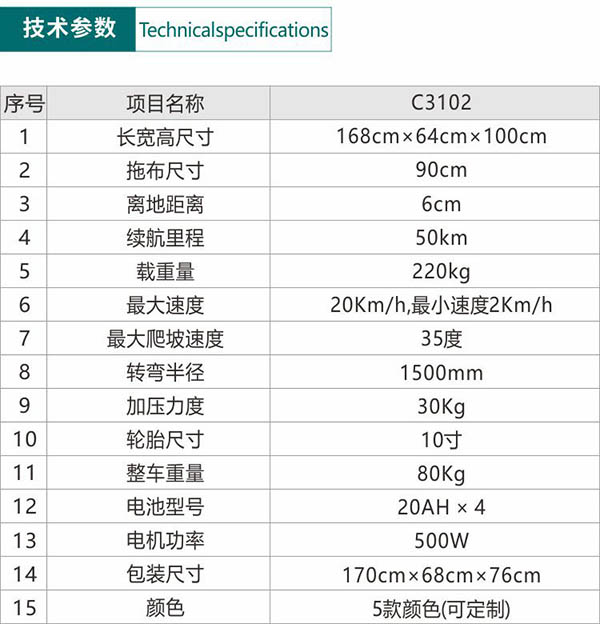 电动班戈尘推车C3102